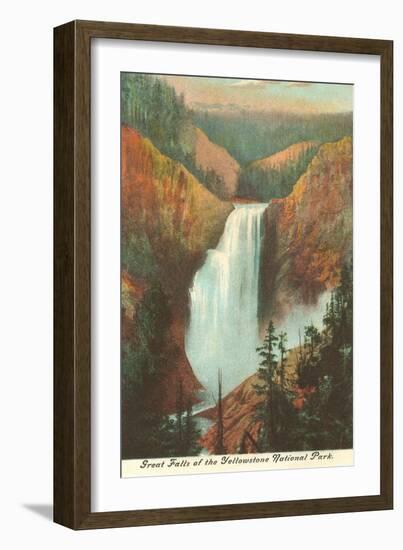 Great Falls, Yellowstone Park, Montana-null-Framed Art Print