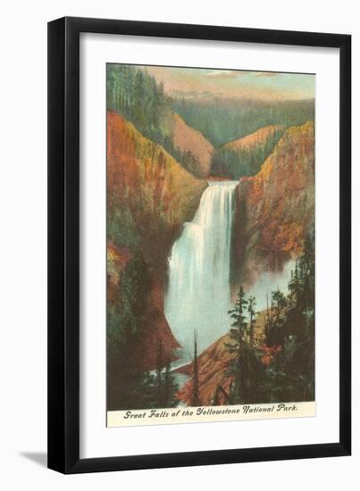 Great Falls, Yellowstone Park, Montana-null-Framed Art Print