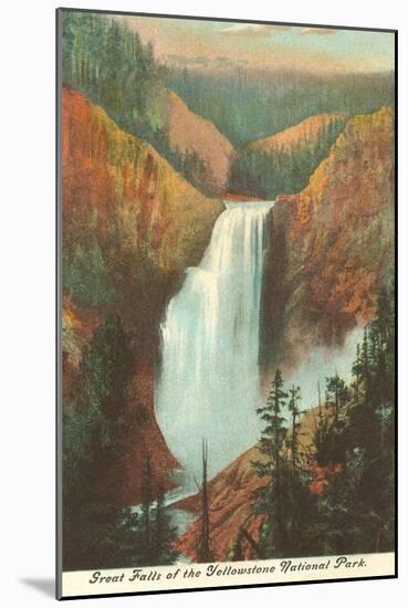 Great Falls, Yellowstone Park, Montana-null-Mounted Art Print