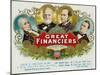 Great Financiers Brand Cigar Box Label-Lantern Press-Mounted Art Print