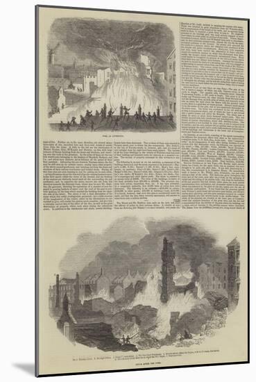 Great Fire and Loss of Life in Liverpool-null-Mounted Giclee Print