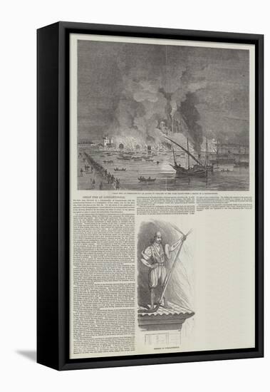 Great Fire at Constantinople-null-Framed Stretched Canvas