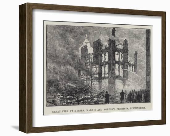 Great Fire at Messers Marris and Norton's Premises, Birmingham-null-Framed Giclee Print