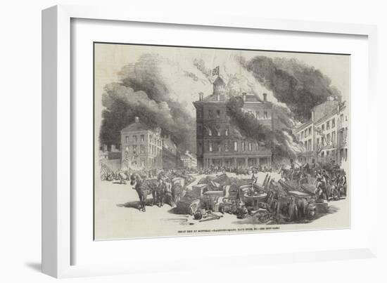 Great Fire at Montreal, Dalhousie-Square, Hay's House, Etc-null-Framed Giclee Print