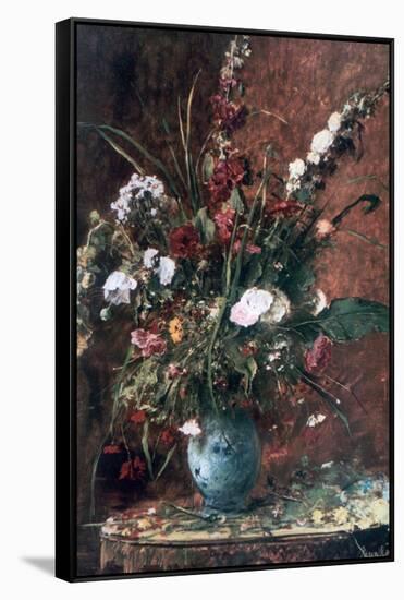 Great Flower Still Life, 1881-Mihaly Munkacsy-Framed Stretched Canvas