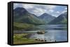 Great Gable, and Yewbarrow, Lake Wastwater, Wasdale, Lake District National Park-James Emmerson-Framed Stretched Canvas
