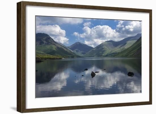 Great Gable, Lingmell, and Yewbarrow, Lake Wastwater, Wasdale-James Emmerson-Framed Photographic Print