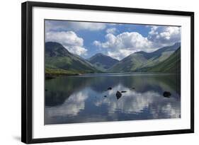 Great Gable, Lingmell, and Yewbarrow, Lake Wastwater, Wasdale-James Emmerson-Framed Photographic Print