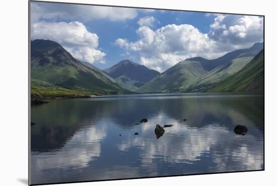 Great Gable, Lingmell, and Yewbarrow, Lake Wastwater, Wasdale-James Emmerson-Mounted Photographic Print
