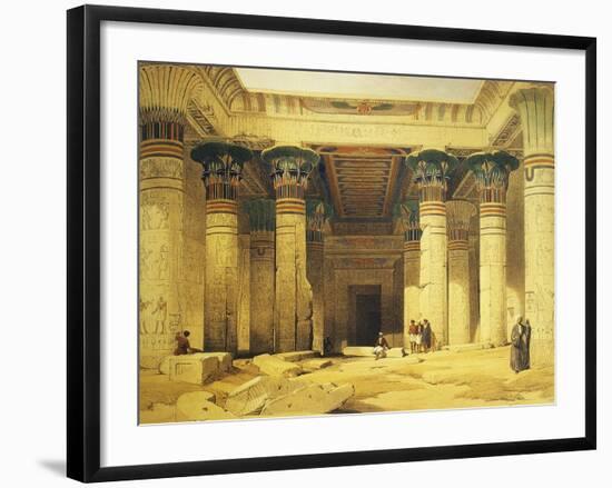 Great Gate of Temple of Isis, Island of Philae in Upper Egypt, Lithograph, 1838-9-David Roberts-Framed Giclee Print