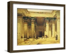 Great Gate of Temple of Isis, Island of Philae in Upper Egypt, Lithograph, 1838-9-David Roberts-Framed Giclee Print