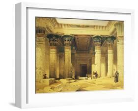 Great Gate of Temple of Isis, Island of Philae in Upper Egypt, Lithograph, 1838-9-David Roberts-Framed Giclee Print