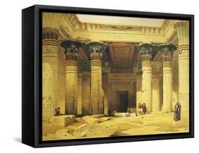 Great Gate of Temple of Isis, Island of Philae in Upper Egypt, Lithograph, 1838-9-David Roberts-Framed Stretched Canvas