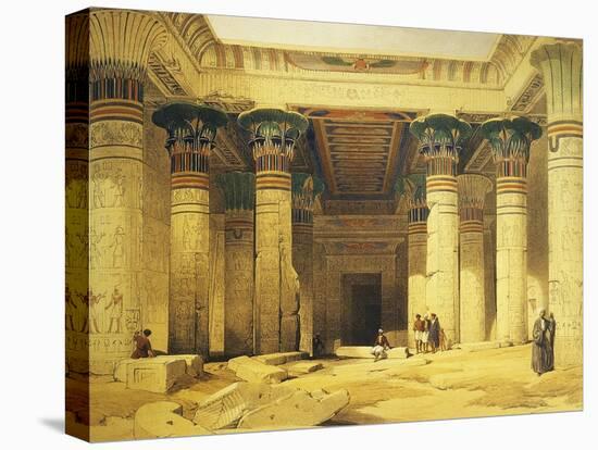 Great Gate of Temple of Isis, Island of Philae in Upper Egypt, Lithograph, 1838-9-David Roberts-Stretched Canvas