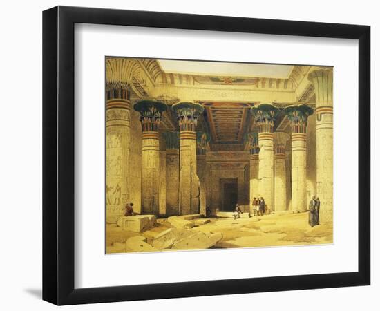 Great Gate of Temple of Isis, Island of Philae in Upper Egypt, Lithograph, 1838-9-David Roberts-Framed Premium Giclee Print