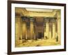 Great Gate of Temple of Isis, Island of Philae in Upper Egypt, Lithograph, 1838-9-David Roberts-Framed Giclee Print