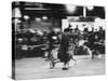 Great-Grandmother Pacing Her Irish Wolfhound, During Cruft's Dog Show-null-Stretched Canvas