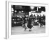 Great-Grandmother Pacing Her Irish Wolfhound, During Cruft's Dog Show-null-Framed Photographic Print