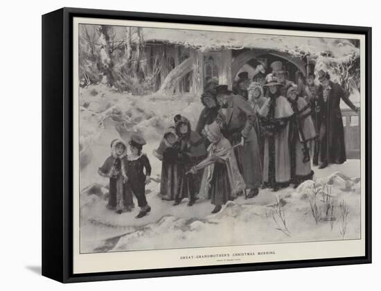 Great Grandmother's Christmas Morning-Herbert Gandy-Framed Stretched Canvas