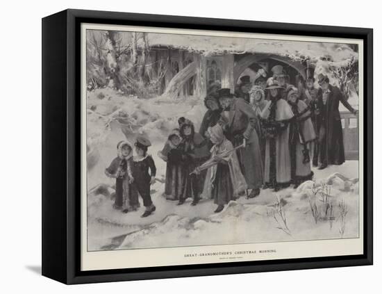 Great Grandmother's Christmas Morning-Herbert Gandy-Framed Stretched Canvas