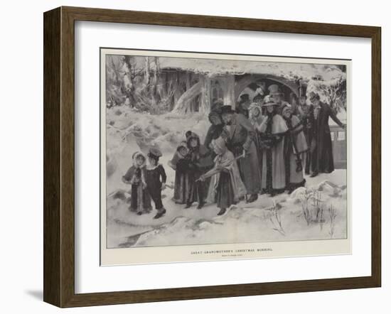 Great Grandmother's Christmas Morning-Herbert Gandy-Framed Giclee Print