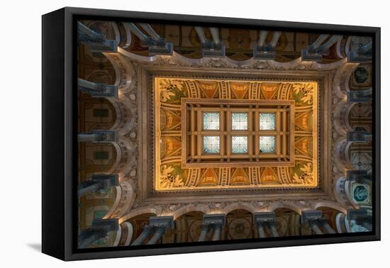 Great Hall Ceiling Library Of Congress-Steve Gadomski-Framed Stretched Canvas