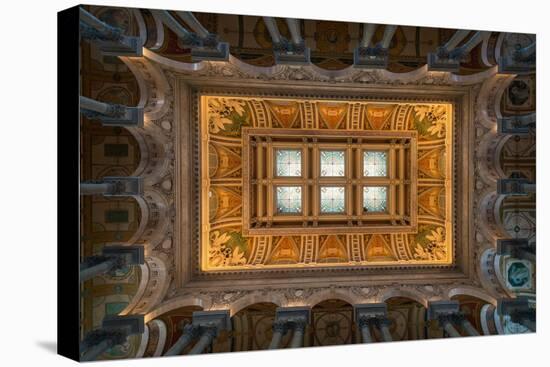 Great Hall Ceiling Library Of Congress-Steve Gadomski-Stretched Canvas