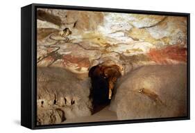 Great Hall of Bulls at Caves of Lascaux-null-Framed Stretched Canvas