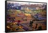 Great Hall of the People, Red Pavilion, Forbidden City, Beijing, China-William Perry-Framed Stretched Canvas