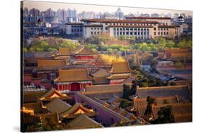 Great Hall of the People, Red Pavilion, Forbidden City, Beijing, China-William Perry-Stretched Canvas
