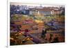 Great Hall of the People, Red Pavilion, Forbidden City, Beijing, China-William Perry-Framed Photographic Print