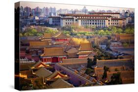 Great Hall of the People, Red Pavilion, Forbidden City, Beijing, China-William Perry-Stretched Canvas