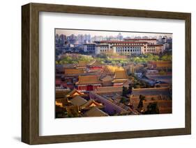 Great Hall of the People, Red Pavilion, Forbidden City, Beijing, China-William Perry-Framed Photographic Print
