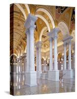 Great Hall, second floor, north. Library of Congress Thomas Jefferson Building, Washington, D.C.-Carol Highsmith-Stretched Canvas