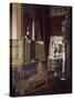 Great Hall, Van Der Bilt Hotel in New York, Bedroom, Ca 1840, Color, 19th Century, Usa-null-Stretched Canvas