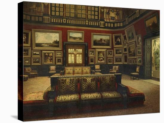 Great Hall, Van Der Bilt Hotel in New York, Ca 1840, Color, 19th Century, Usa-null-Stretched Canvas