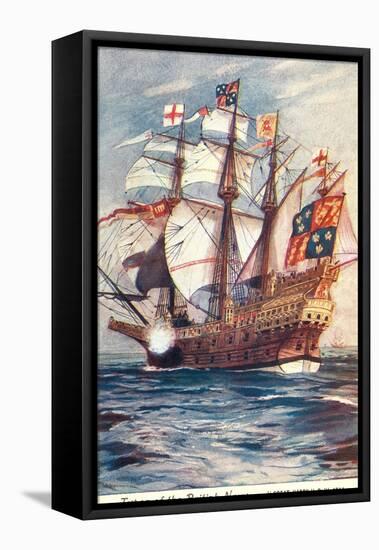 Great Harry, British Galleon, 1514-null-Framed Stretched Canvas