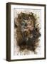 Great Horned Owl In The Cemetery-Jai Johnson-Framed Giclee Print