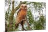 Great horned owl perched on branch, Texas, USA-Karine Aigner-Mounted Photographic Print