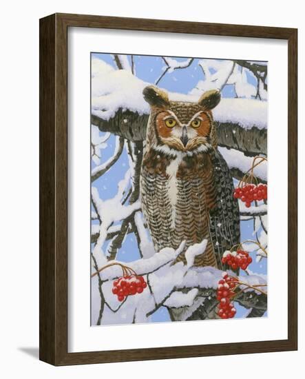 Great-horned Owl-William Vanderdasson-Framed Giclee Print