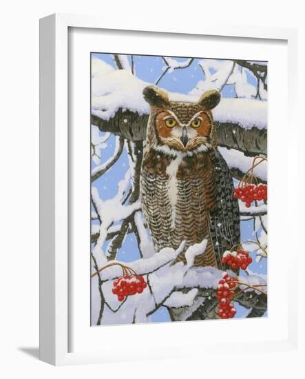 Great-horned Owl-William Vanderdasson-Framed Giclee Print