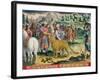 Great King of the Parthians Hunts, Plate 9 Venationes Ferarum, Avium, Piscium-Jan van der Straet-Framed Giclee Print