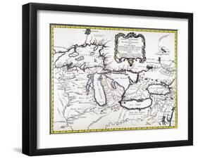 Great Lakes Map, 1755-null-Framed Giclee Print