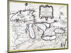 Great Lakes Map, 1755-null-Mounted Giclee Print