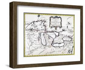 Great Lakes Map, 1755-null-Framed Giclee Print