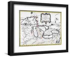 Great Lakes Map, 1755-null-Framed Giclee Print