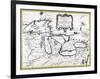 Great Lakes Map, 1755-null-Framed Giclee Print