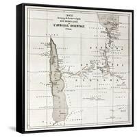 Great Lakes Region Old Map, Eastern Africa-marzolino-Framed Stretched Canvas