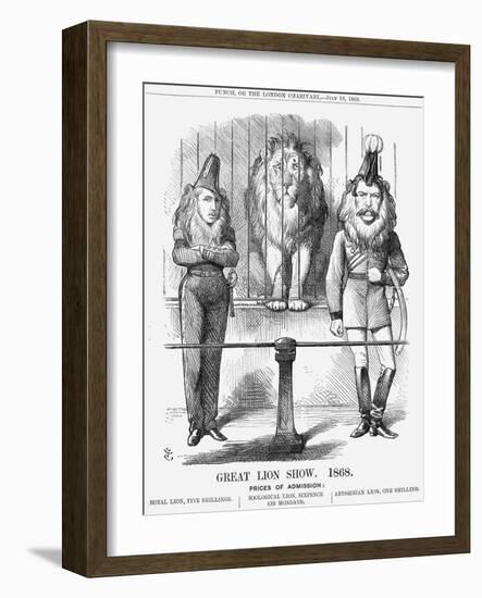 Great Lion Show, 1868-John Tenniel-Framed Giclee Print