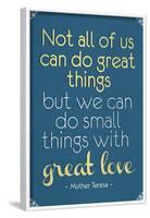 Great Love Mother Theresa Quote Poster-null-Framed Poster